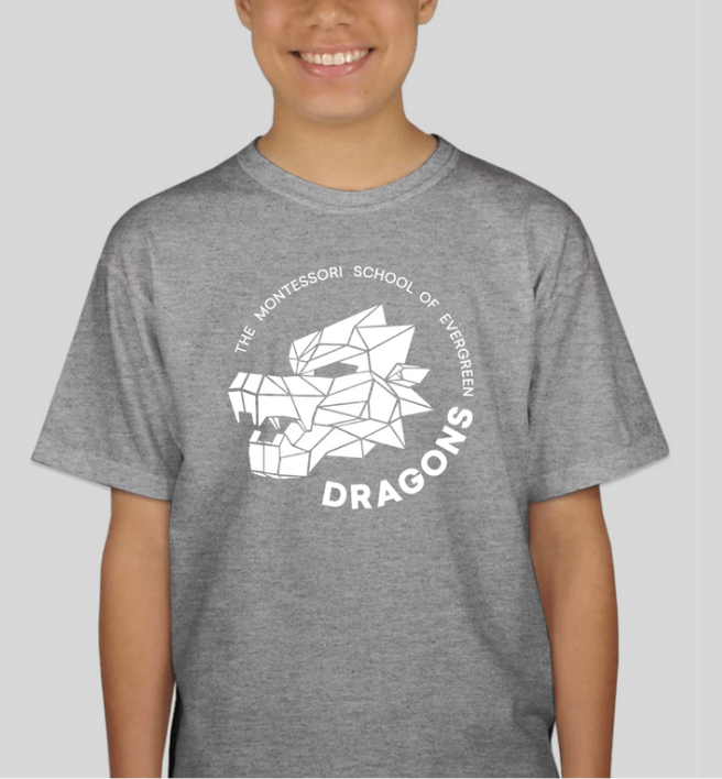 Sports Grey MSE Dragon T-Shirt (Youth and Adult Sizes)